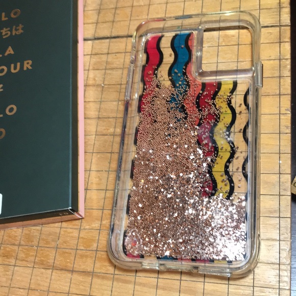 kate spade Silver Glitz 6.5”H iPhone 11 Pro Max GUC, Prabal Gurung Glitter Waves - Picture 9 of 13